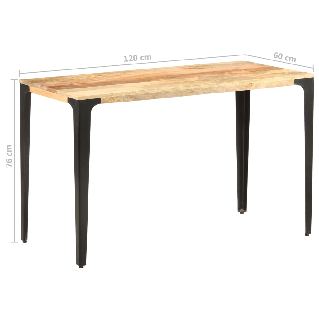 vidaXL Dining Table 47.2"x23.6"x29.9" Solid Mango Wood