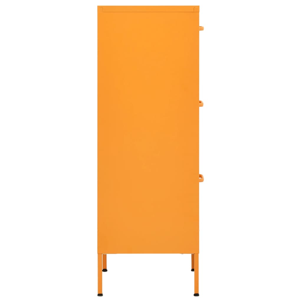 vidaXL Storage Cabinet Mustard Yellow 16.7"x13.8"x40" Steel