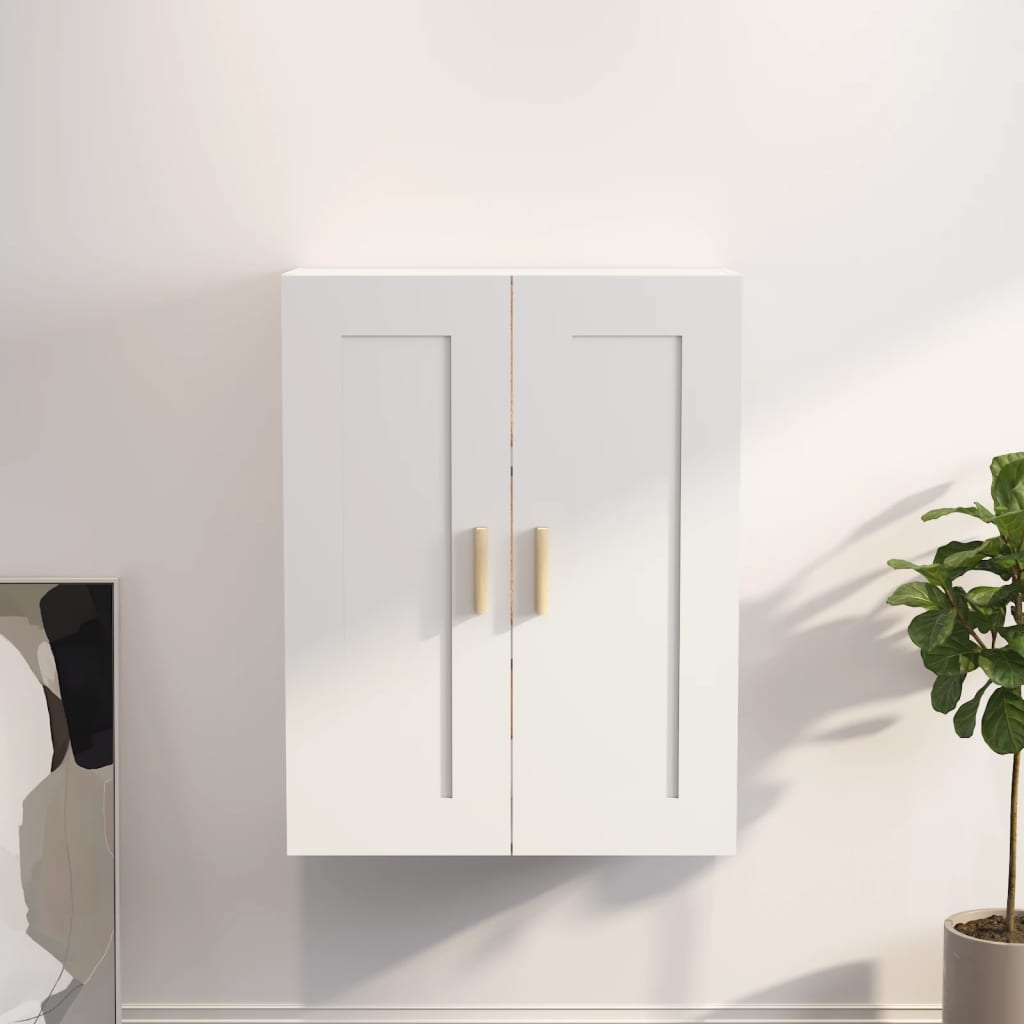 vidaXL Wall Cabinet White 27.4"x12.8"x35.4" Engineered Wood