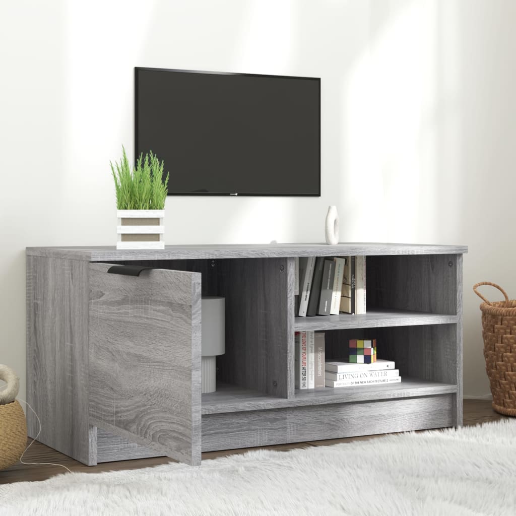 vidaXL TV Cabinet Gray Sonoma 31.5"x13.8"x14.4" Engineered Wood