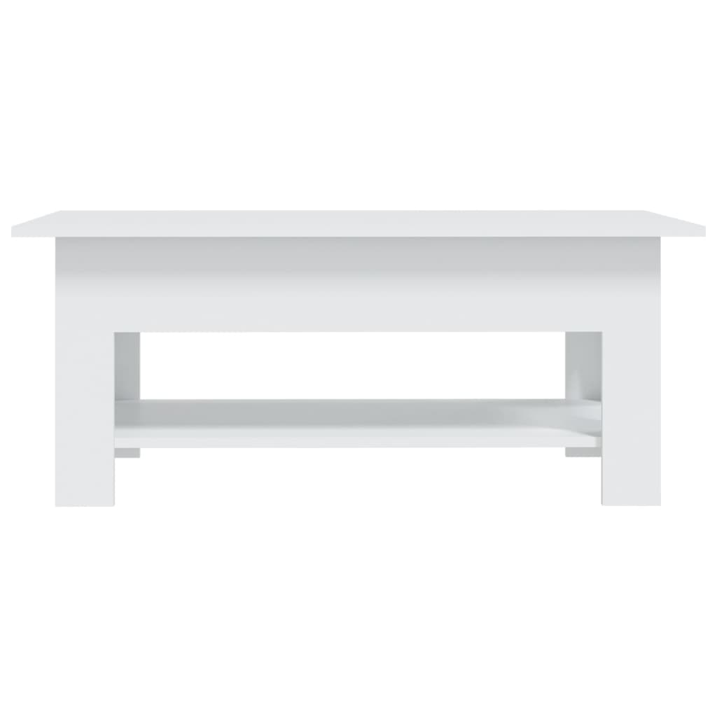 vidaXL Coffee Table White 40.2"x21.7"x21.7" Chipboard