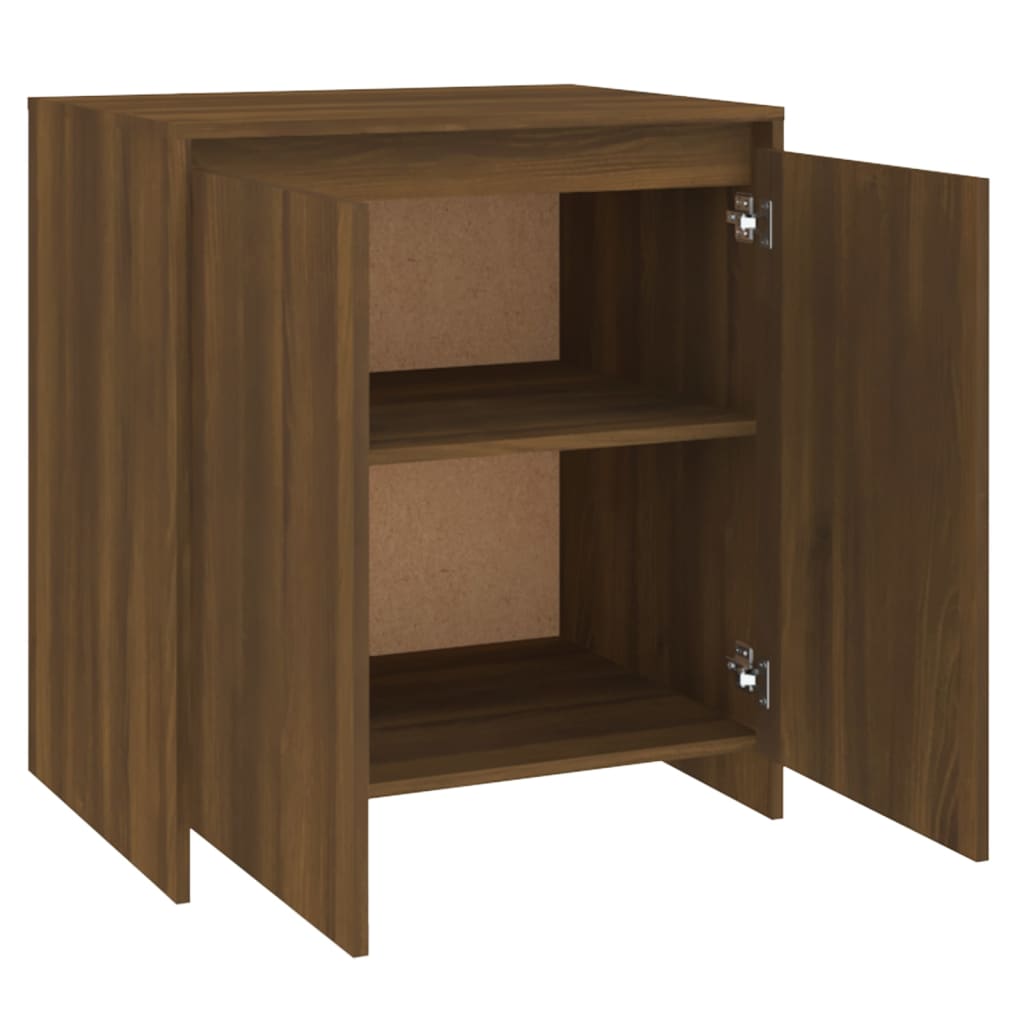 vidaXL Sideboard Brown Oak 27.6"x15.7"x29.5" Engineered Wood