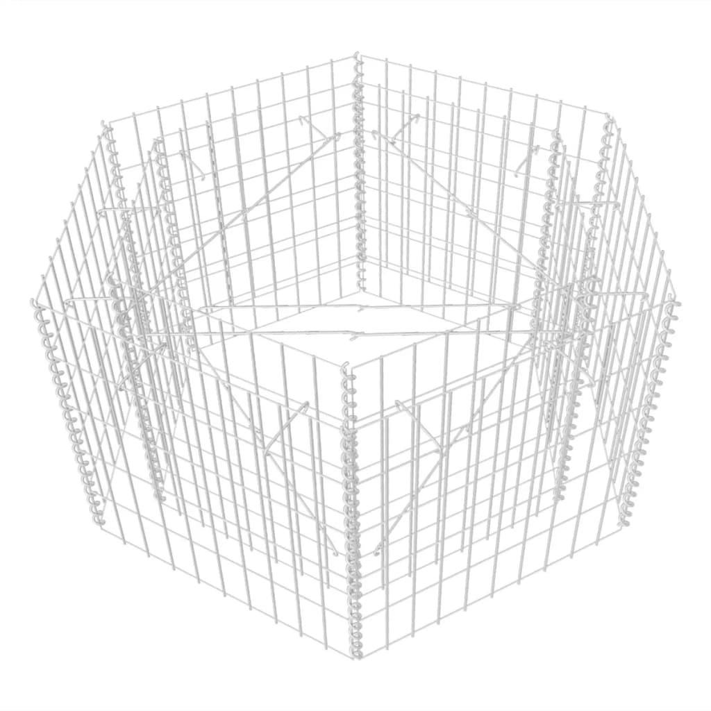vidaXL Hexagonal Gabion Raised Bed 39.4"x35.4"x19.7"