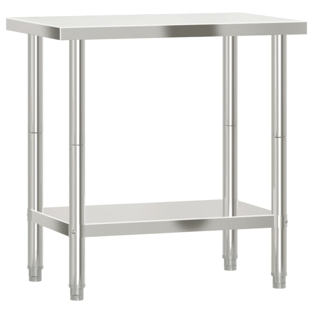 vidaXL Kitchen Work Table 32.5"x21.7"x33.5" Stainless Steel | vidaXL.com