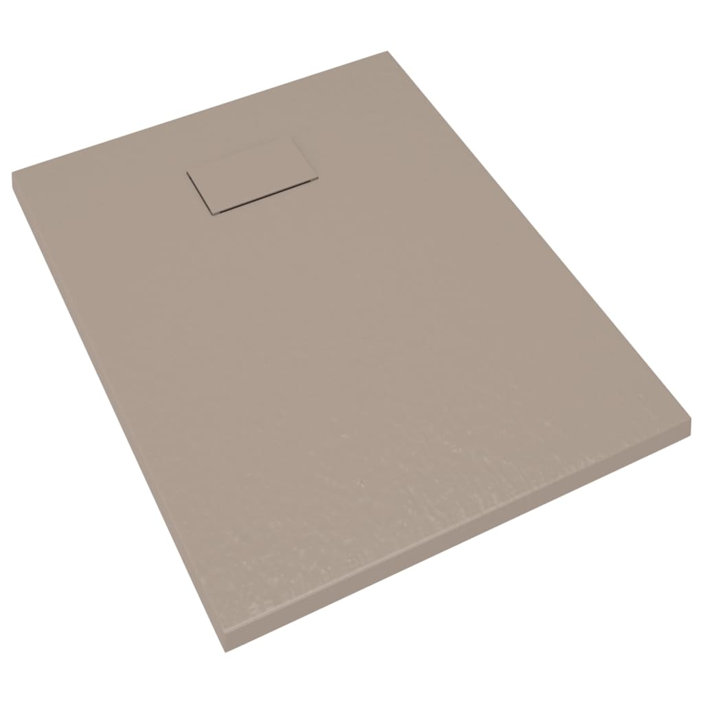 vidaXL Shower Base Tray SMC Brown 35.4"x27.6"