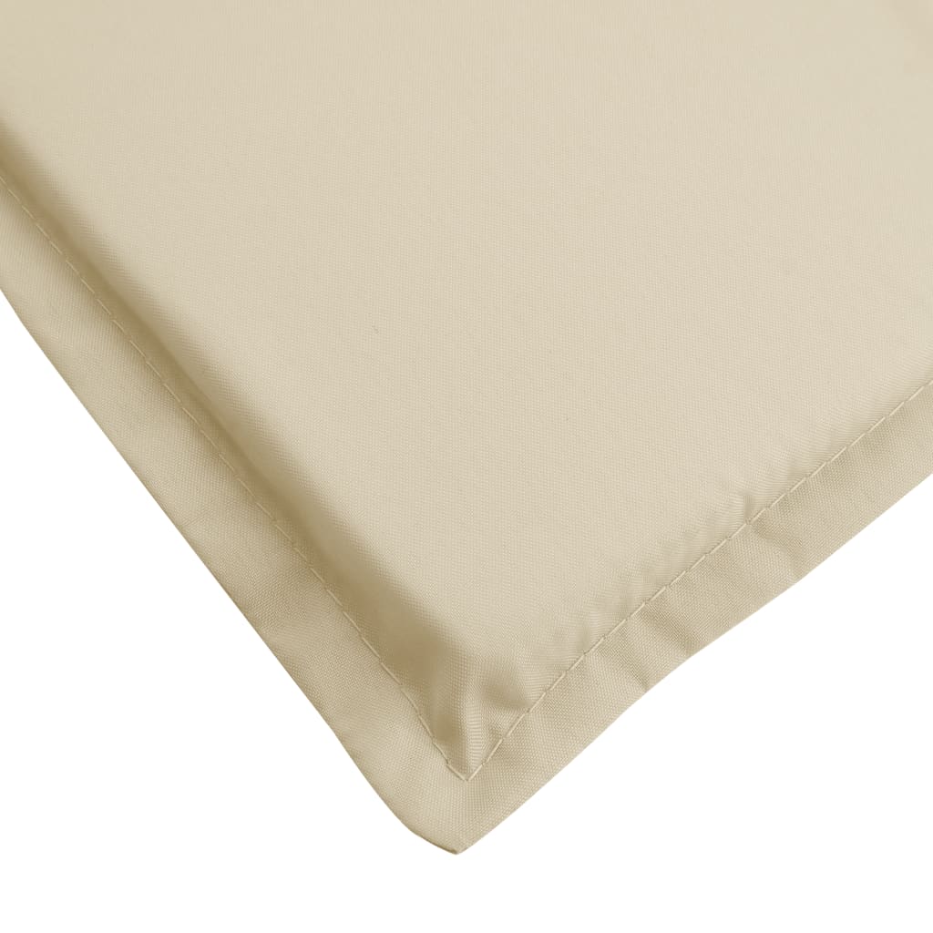 vidaXL Sun Lounger Cushion Beige 78.7"x23.6"x1.2" Oxford Fabric