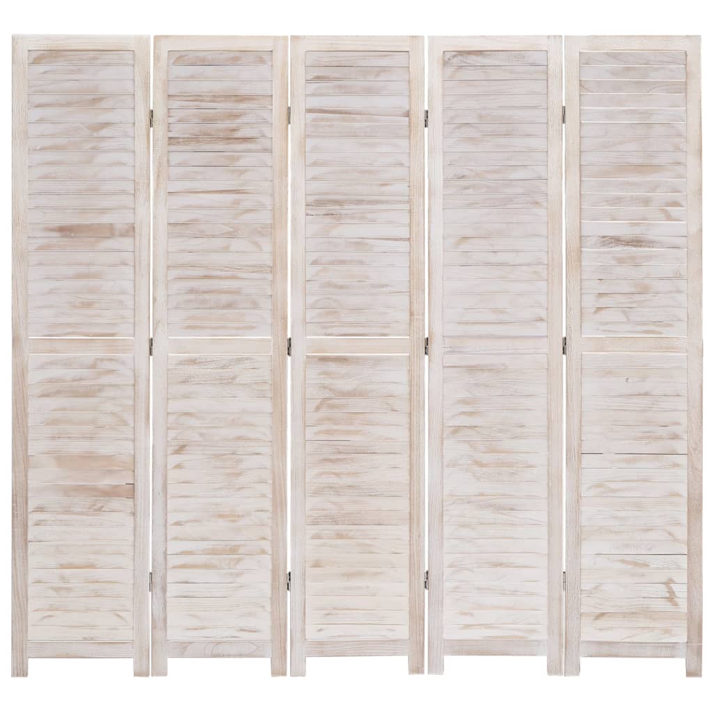 vidaXL 6-Panel Room Divider White 82.7"x65" Wood