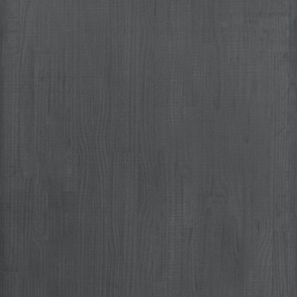vidaXL Storage Shelf Gray 23.6"x11.8"x41.3" Solid Wood Pine
