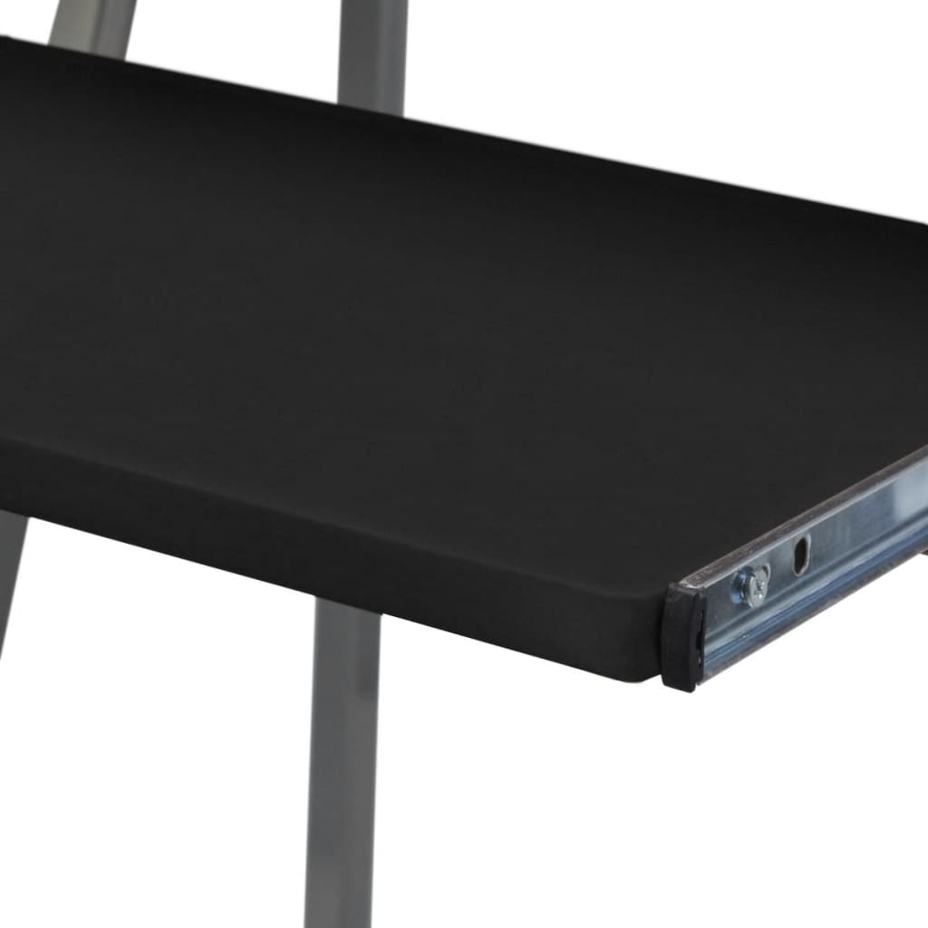 Computer Desk With Pull-Out Keyboard Tray Black
