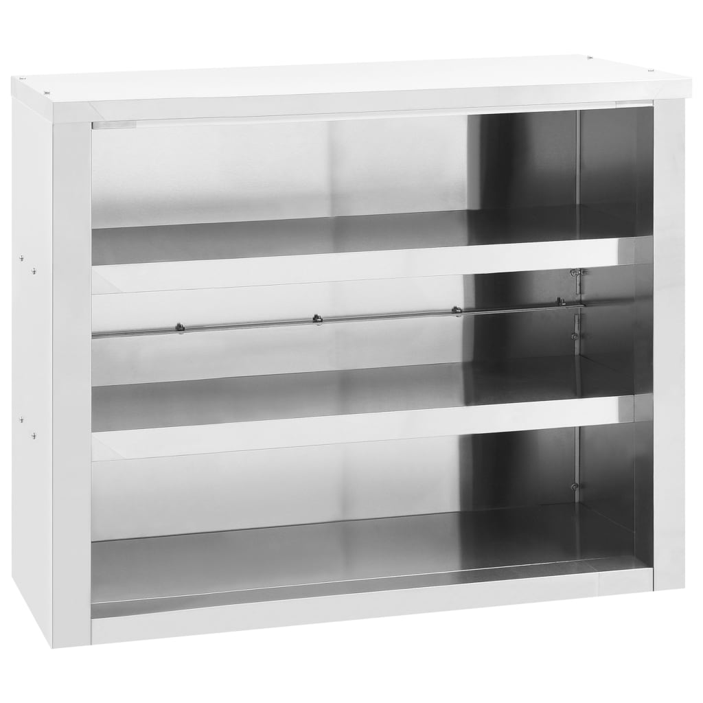 vidaXL Kitchen Wall Cabinet 35.4"x15.7"x29.5" Stainless Steel