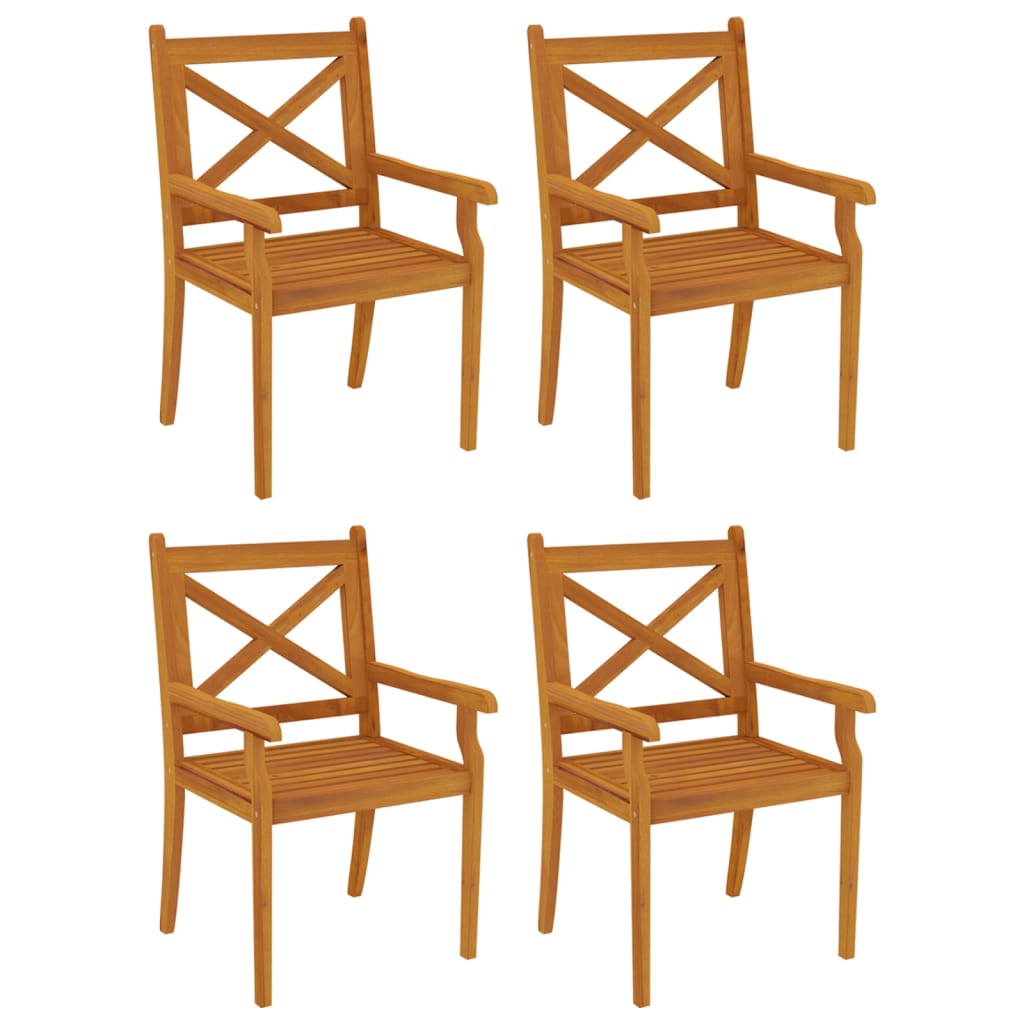 vidaXL 5 Piece Patio Dining Set Solid Wood Acacia