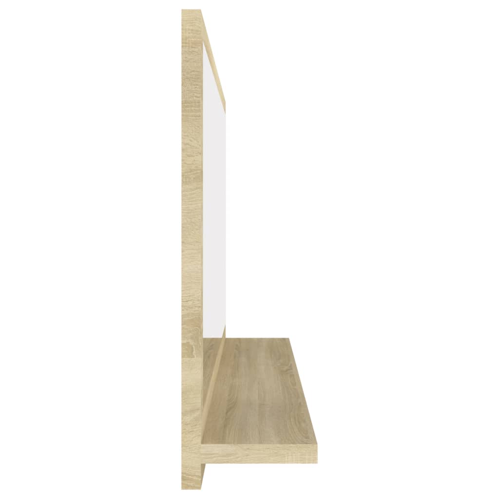 vidaXL Bathroom Mirror Sonoma Oak 31.5"x4.1"x14.6" Engineered Wood