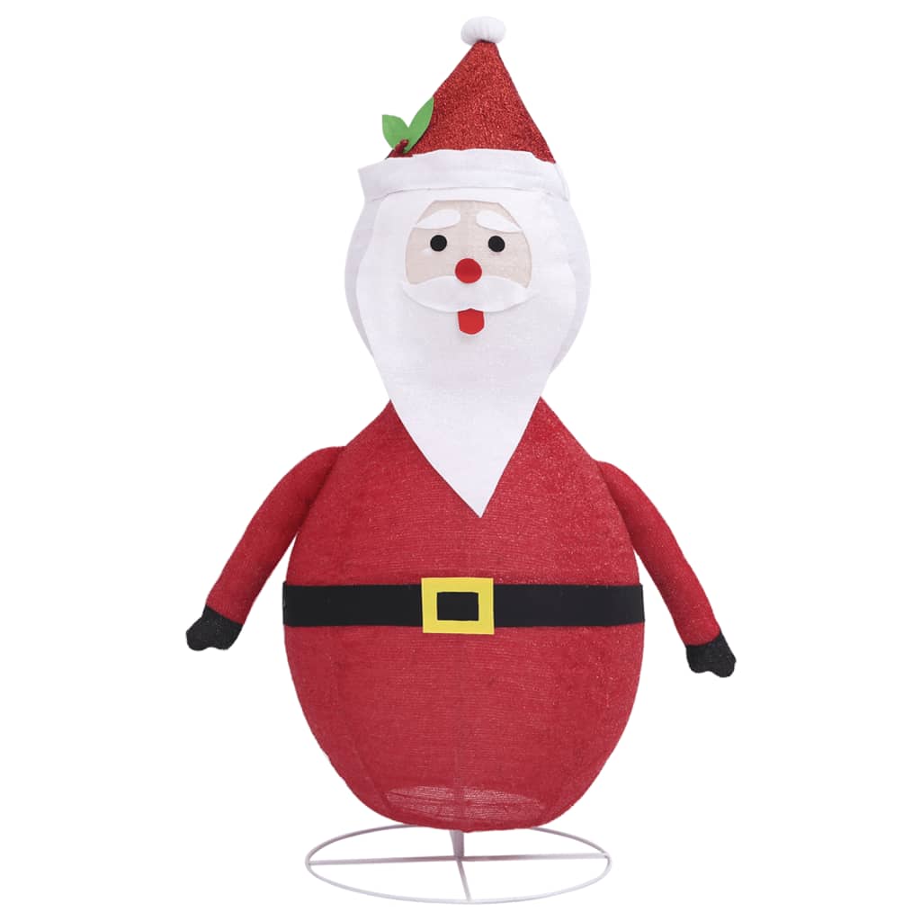 vidaXL Decorative Christmas Santa Claus Figure LED Luxury Fabric 4 ft