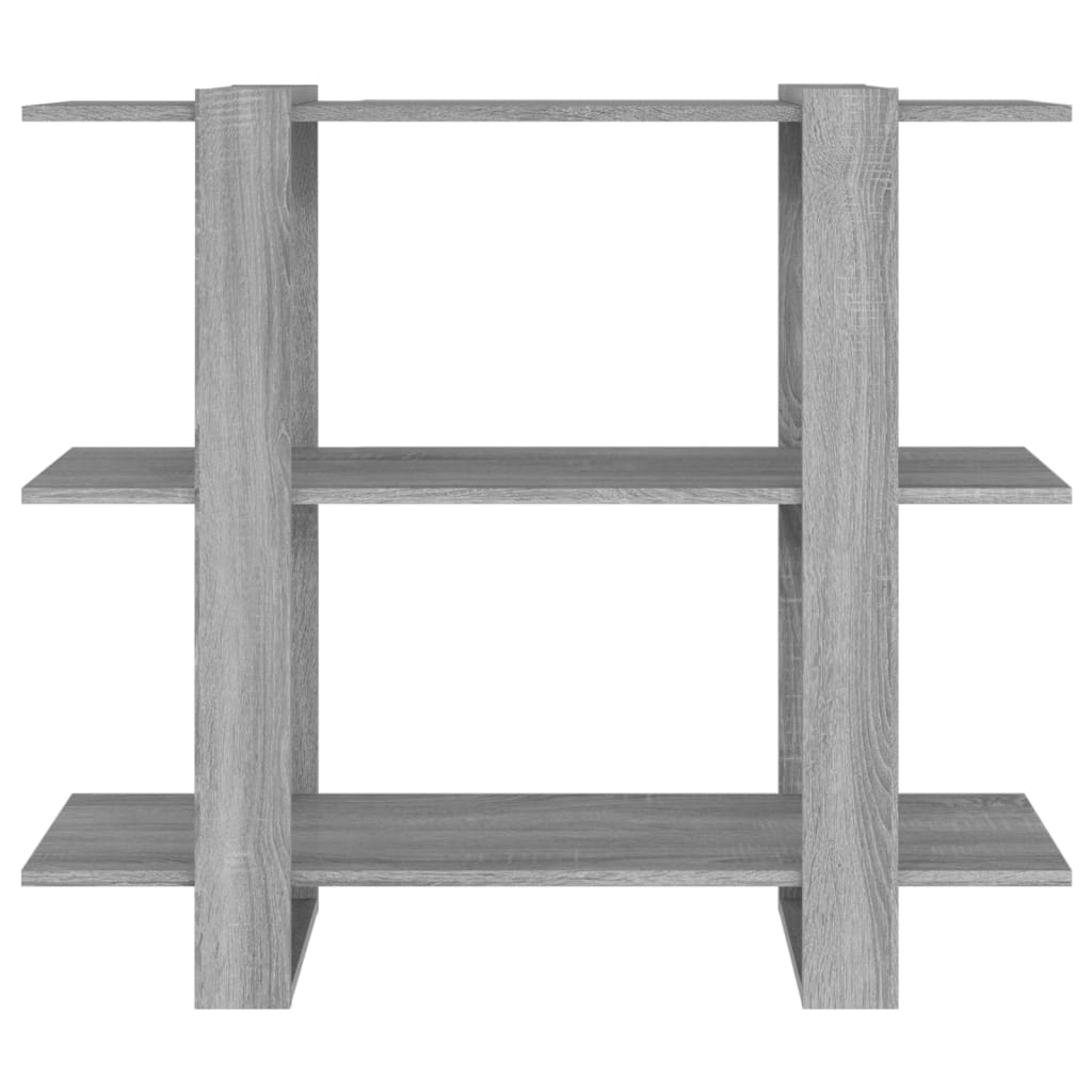 vidaXL Book Cabinet/Room Divider Gray Sonoma 39.4"x11.8"x34.3"