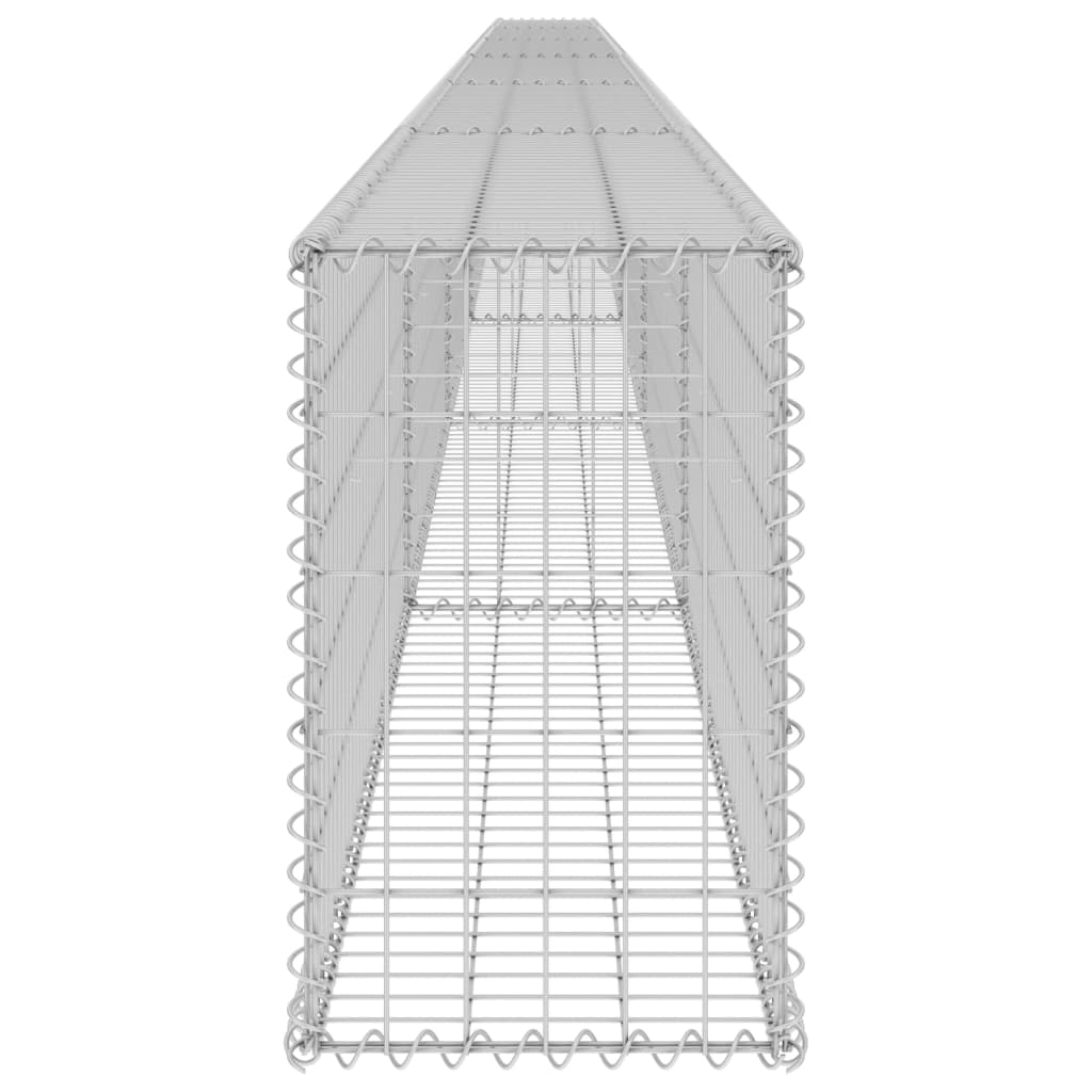 vidaXL Gabion Wall with Covers Galvanized Steel 354.3"x11.8"x19.7"