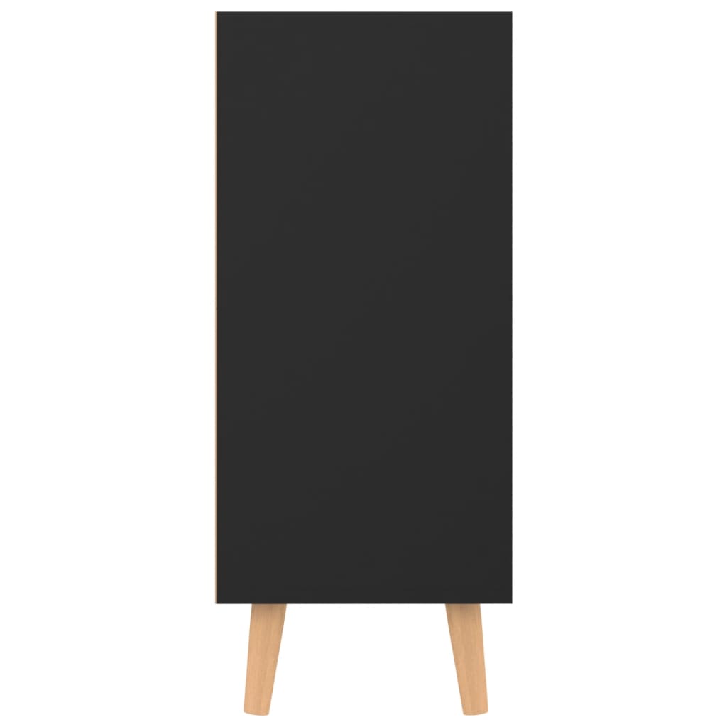 vidaXL Sideboard Black 35.4"x11.8"x28.3" Engineered Wood