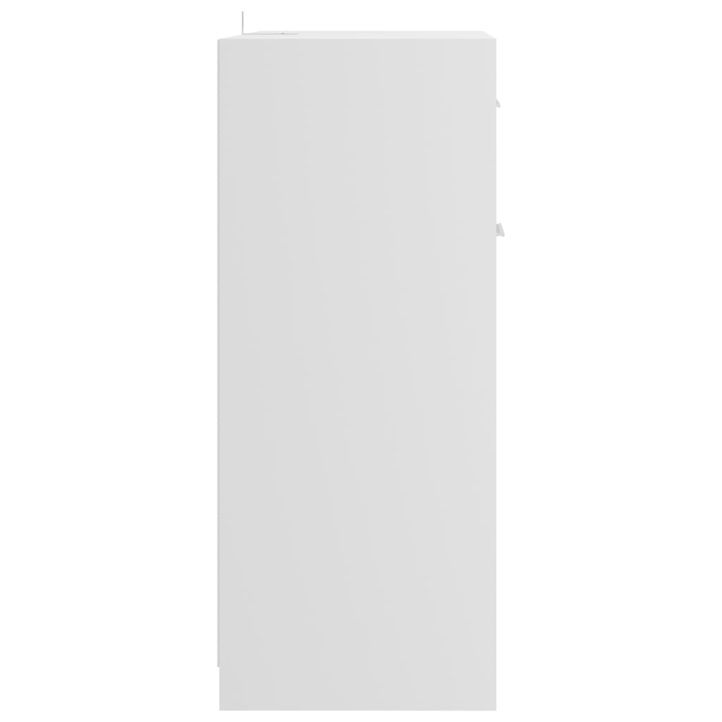 vidaXL Bathroom Cabinet High Gloss White 23.6"x13"x31.5" Engineered Wood