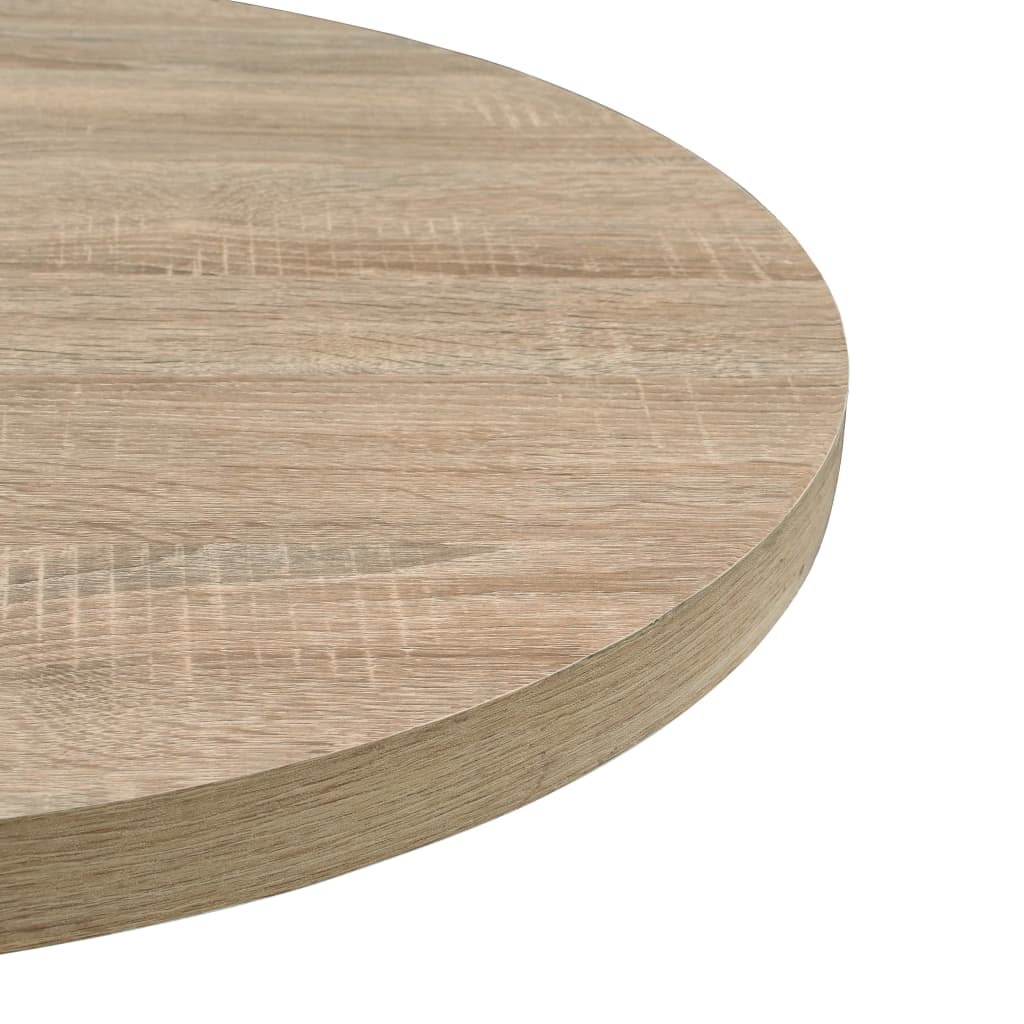 vidaXL Bistro Table MDF and Steel Round 23.6"x29.5" Oak Color