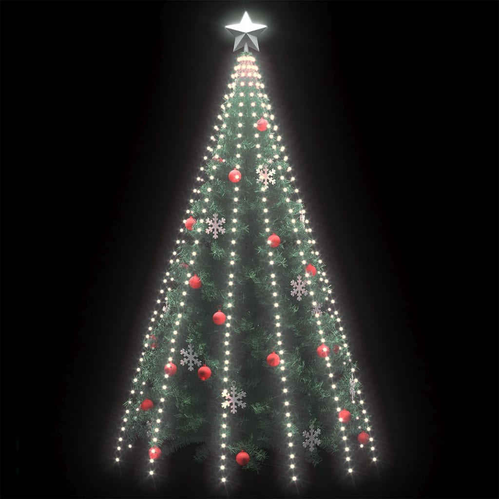 vidaXL Tree Lights with 500 LEDs Cold White 196.9" Indoor Outdoor