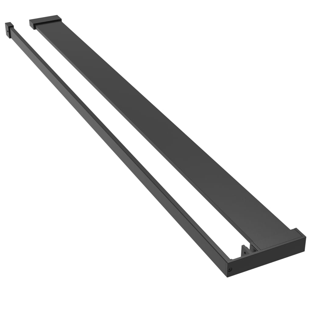 vidaXL Shower Shelf for Walk-in Shower Wall Black 31.5" Aluminum