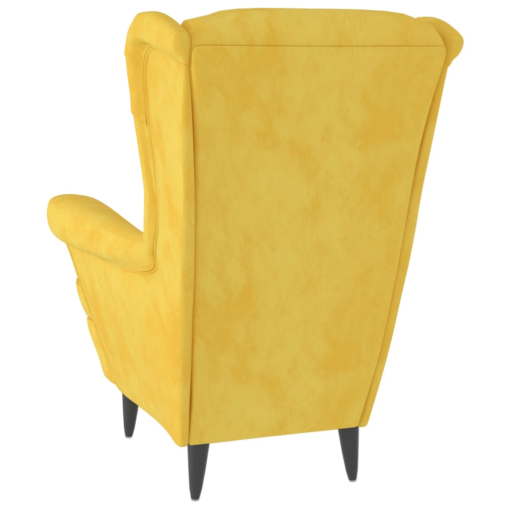 vidaXL Armchair Mustard Yellow Velvet