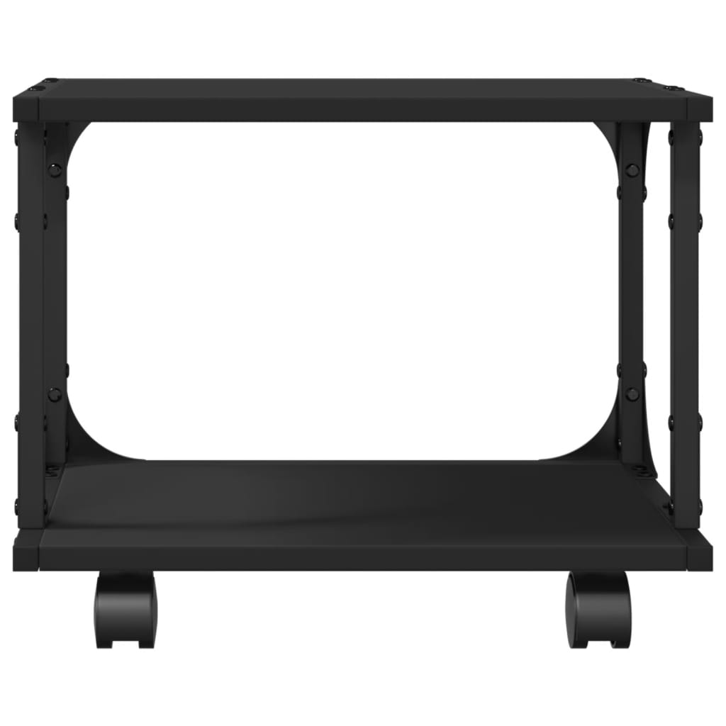 vidaXL Printer Stand 2-Tier Black 16.1"x11"x13.2" Engineered Wood