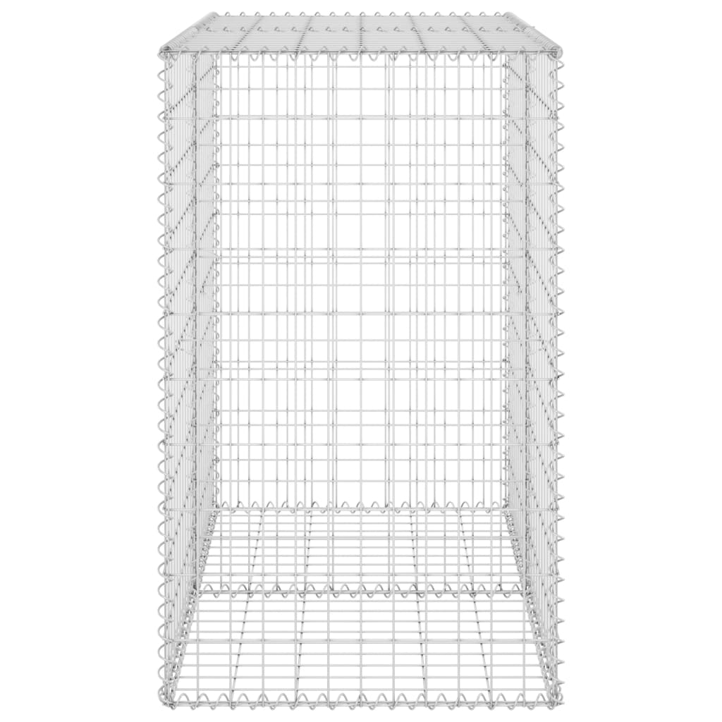 vidaXL Gabion Wall with Covers Galvanized Steel 39.4"x23.6"x39.4"