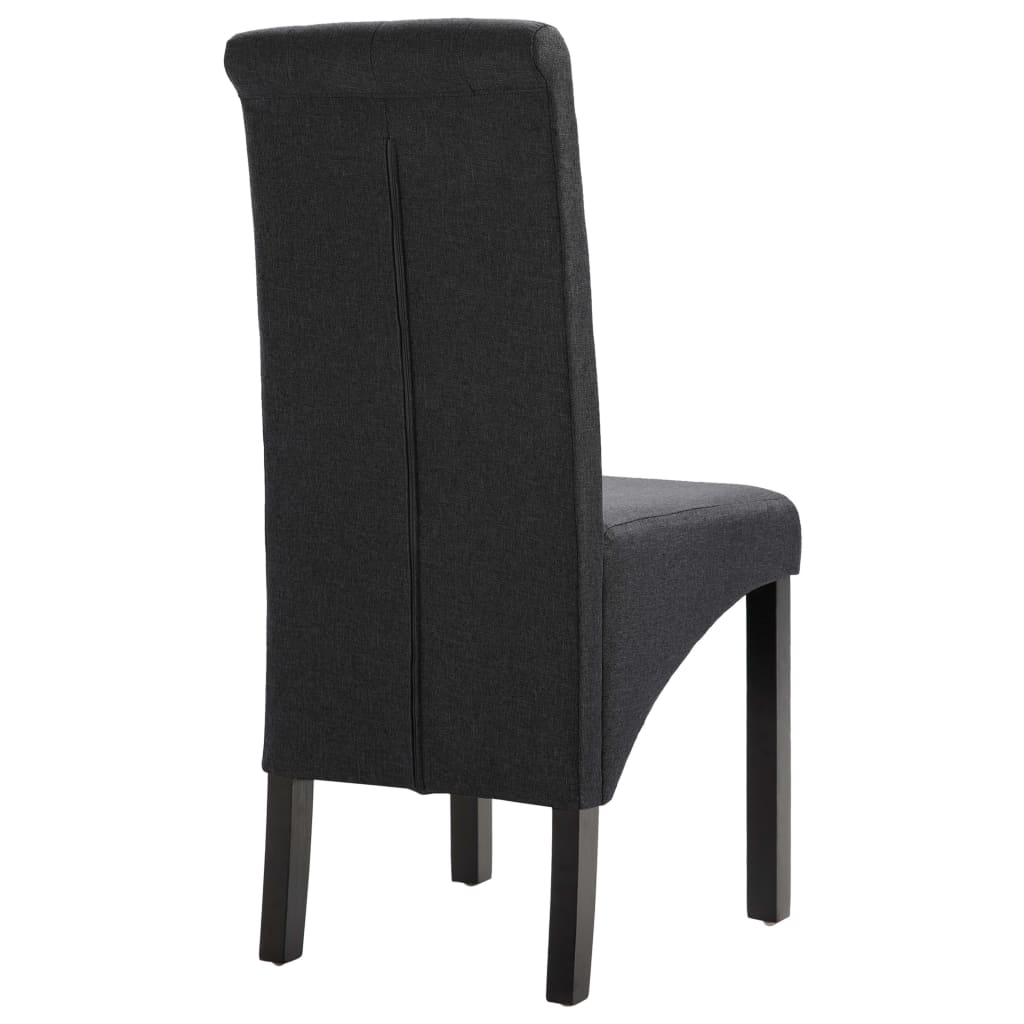 vidaXL Dining Chairs 4 pcs Dark Gray Fabric