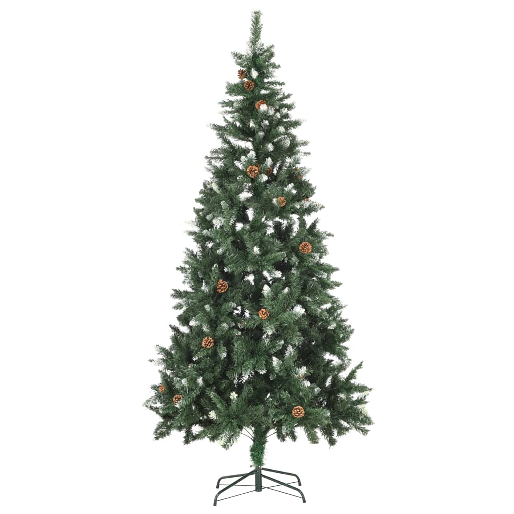 vidaXL Artificial Pre-lit Christmas Tree with Pine Cones 82.7"