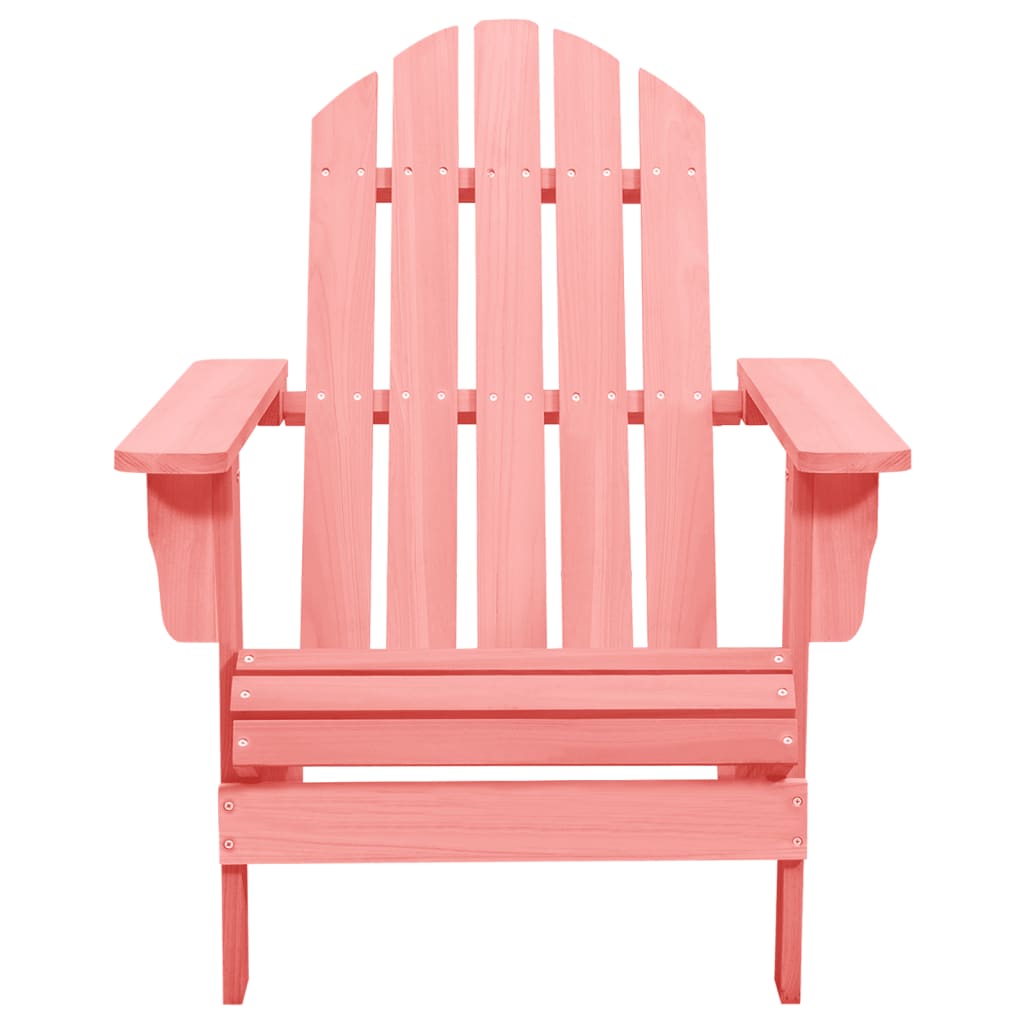 vidaXL Patio Adirondack Chair Solid Fir Wood Pink