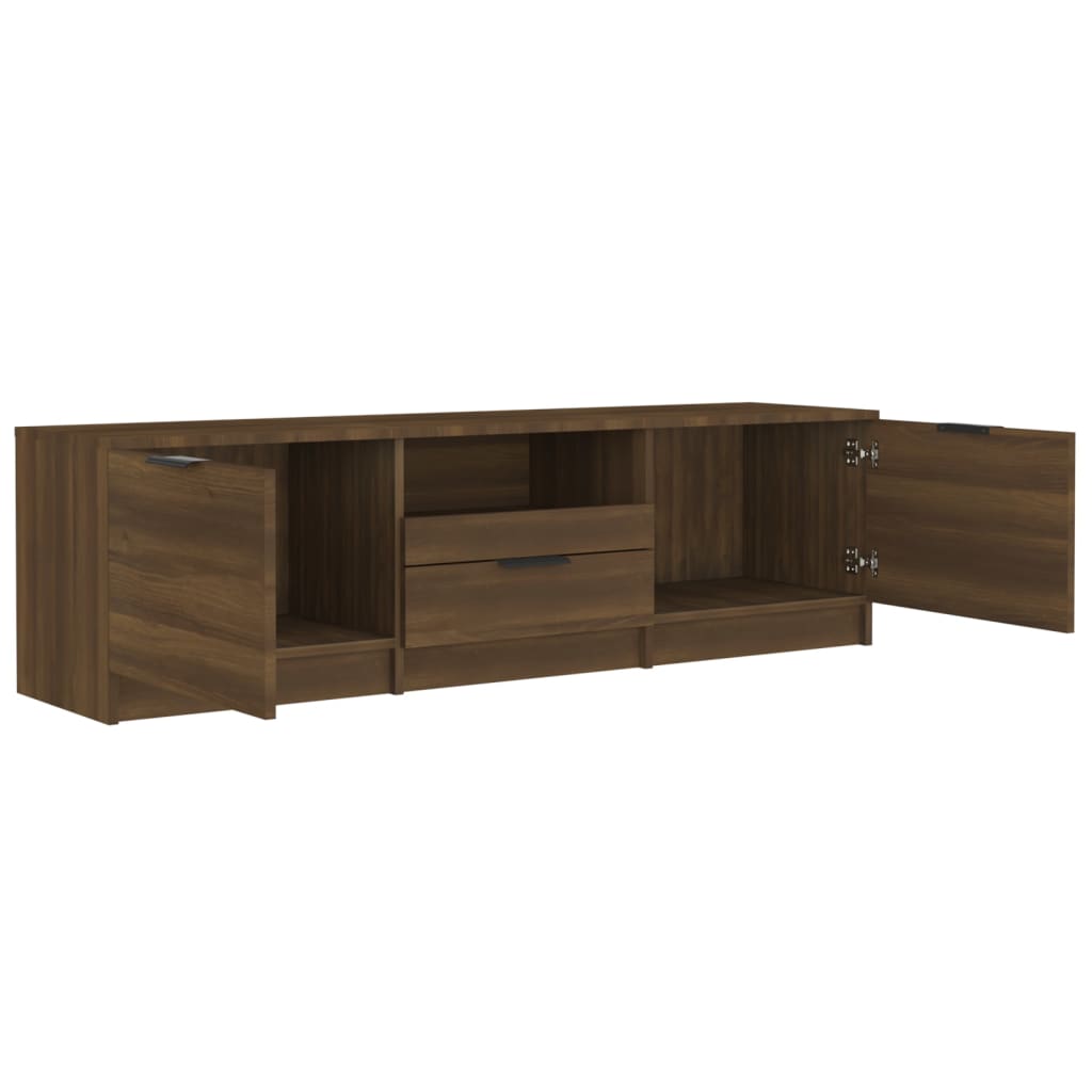 vidaXL TV Cabinet Brown Oak 55.1"x13.8"x15.7" Engineered Wood