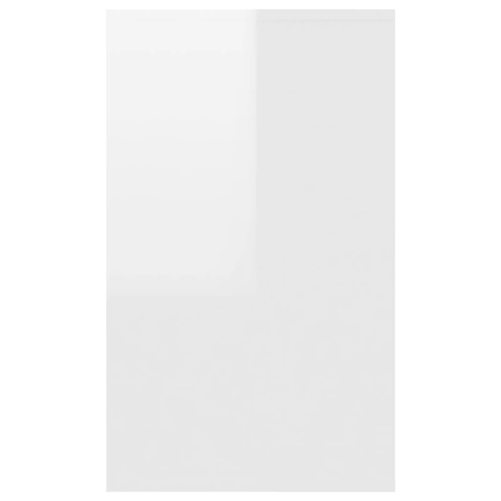 vidaXL Sideboard with 3 Drawers High Gloss White 47.2"x16.1"x29.5" Engineered Wood