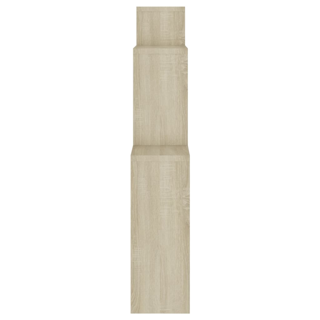 vidaXL Wall Cube Shelf Sonoma Oak 31.5"x5.9"x30.9" Engineered Wood