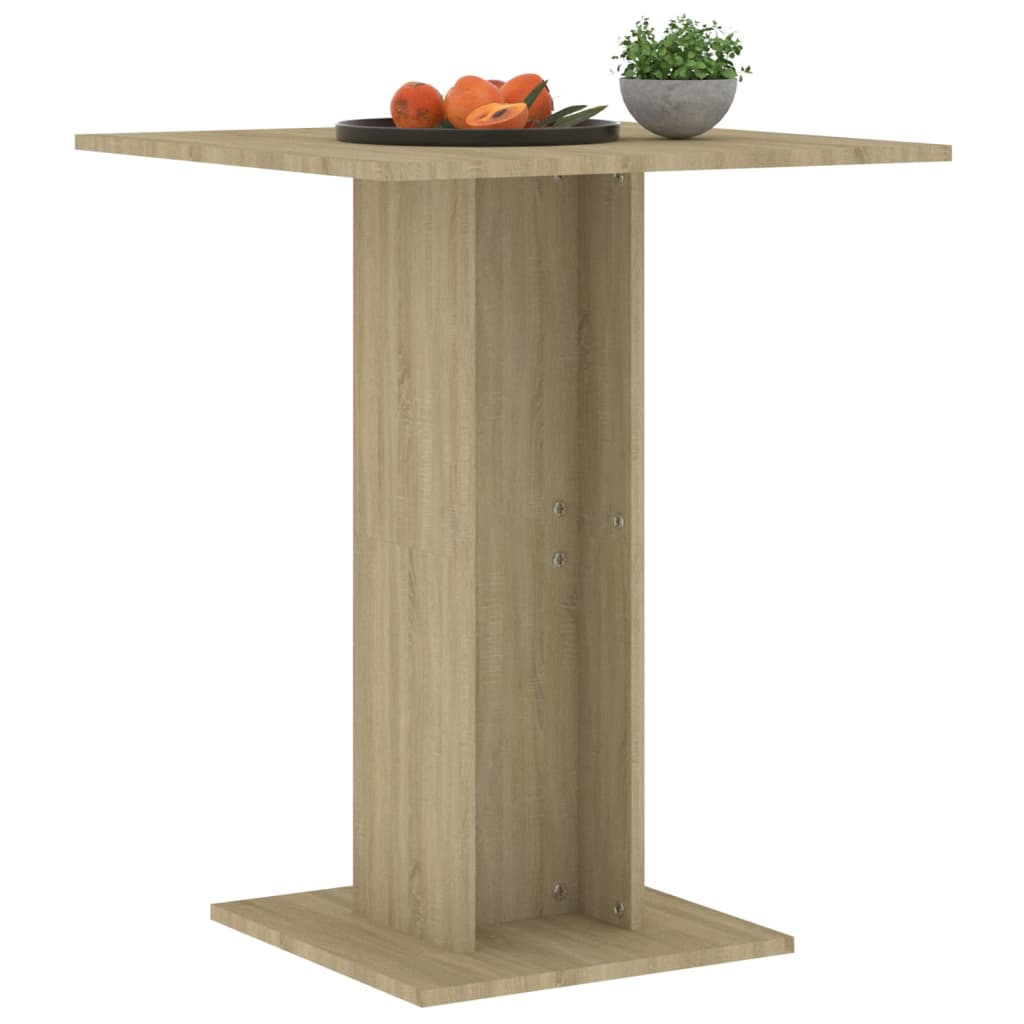 vidaXL Bistro Table Sonoma Oak 23.6"x23.6"x29.5" Engineered Wood