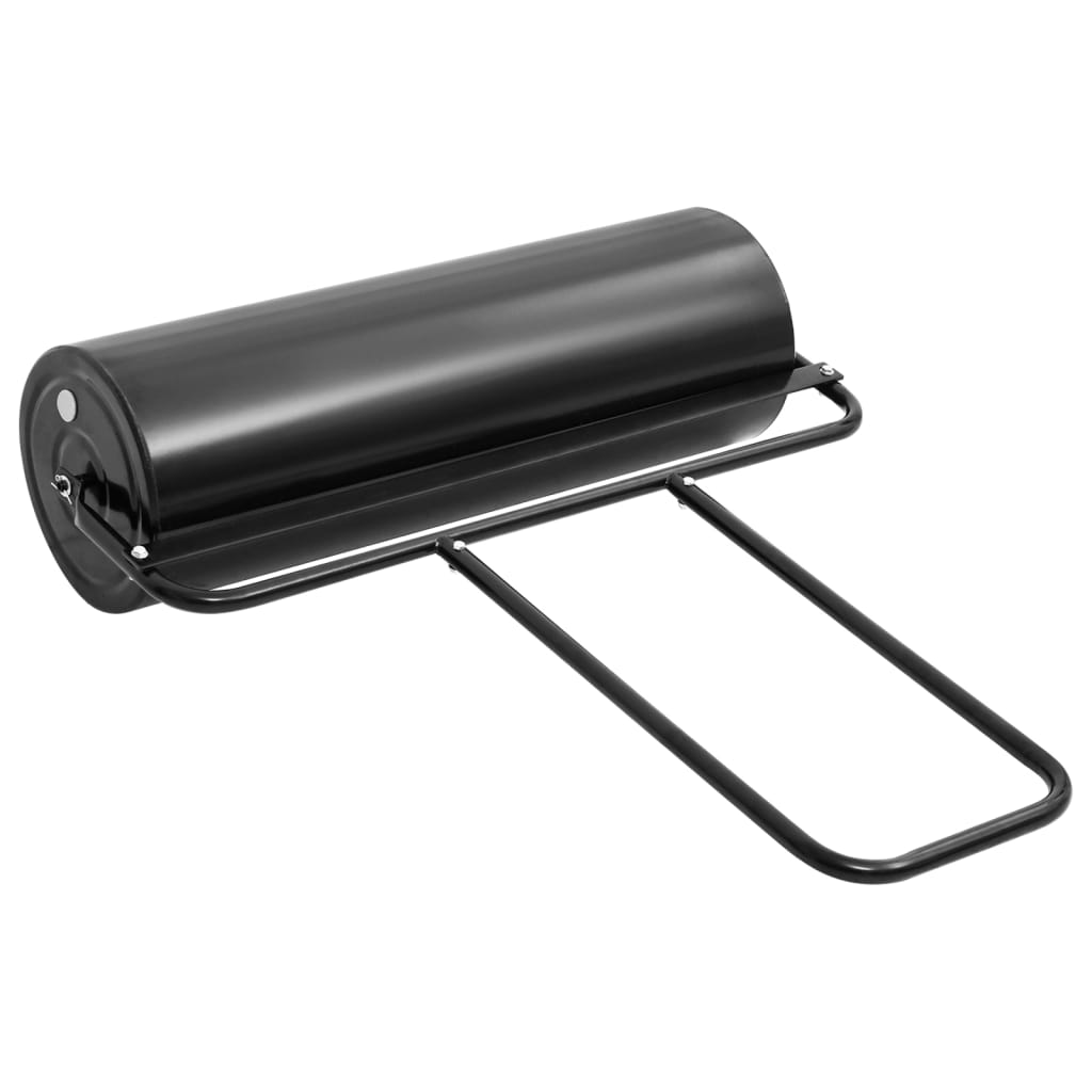 vidaXL Garden Lawn Roller with Handle Black 16.6 gal Iron and Steel