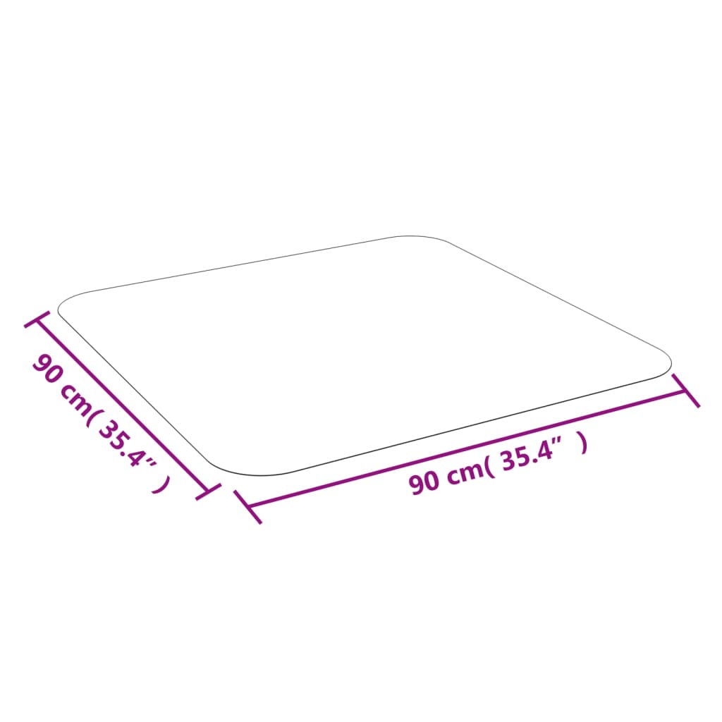vidaXL Floor Mat for Laminate or Carpet 35.4"x35.4"