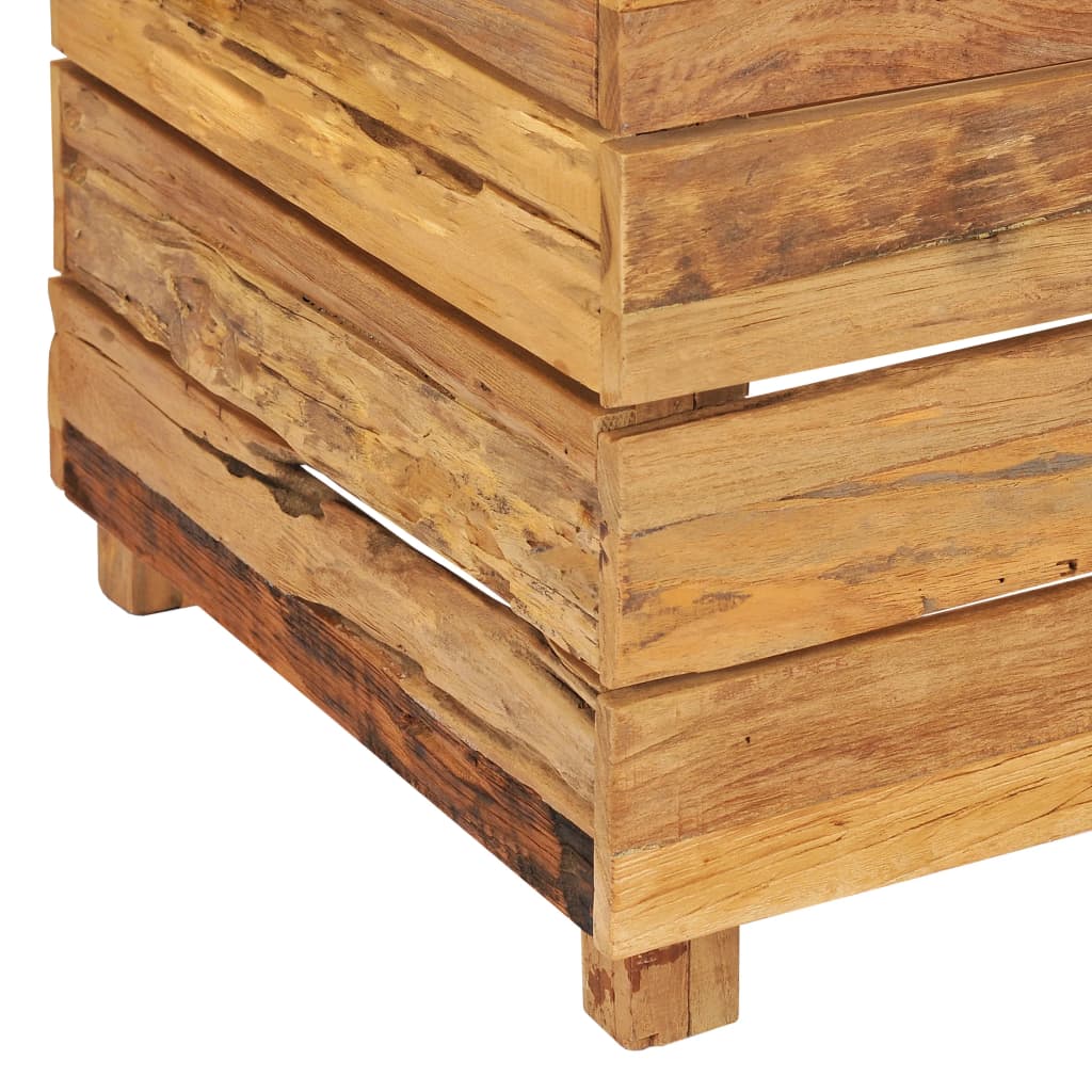 vidaXL Raised Bed 19.7"x15.7"x21.7" Solid Wood Teak and Steel