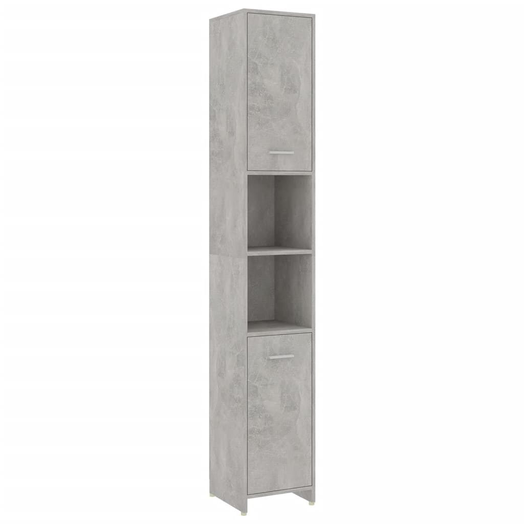 vidaXL 4 Piece Bathroom Furniture Set Concrete Gray