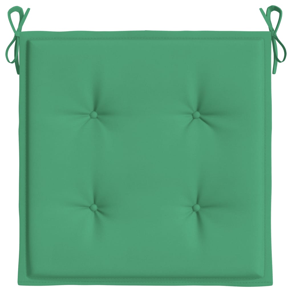 vidaXL Garden Chair Cushions 2 pcs Green 19.7"x19.7"x1.2"