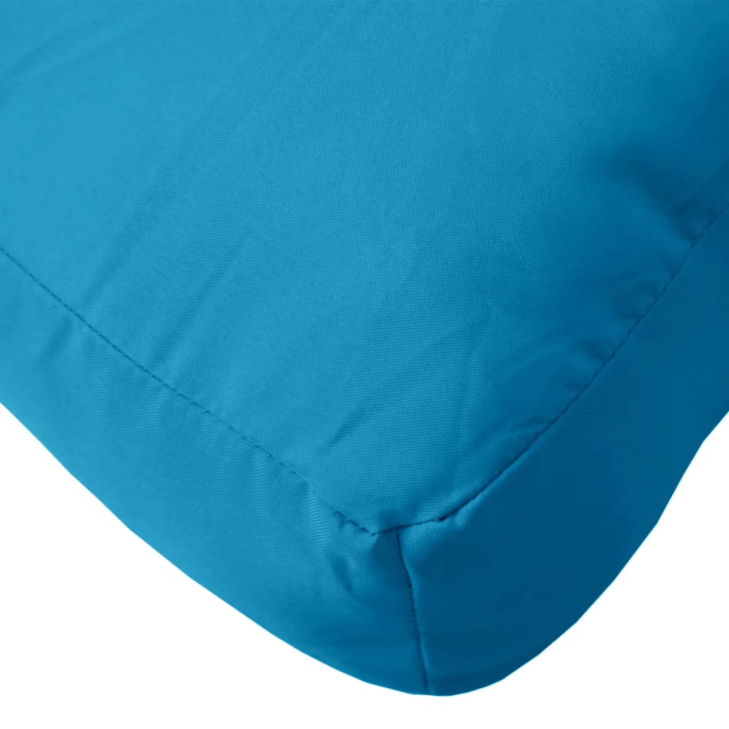 vidaXL Pallet Ottoman Cushion Light Blue Fabric