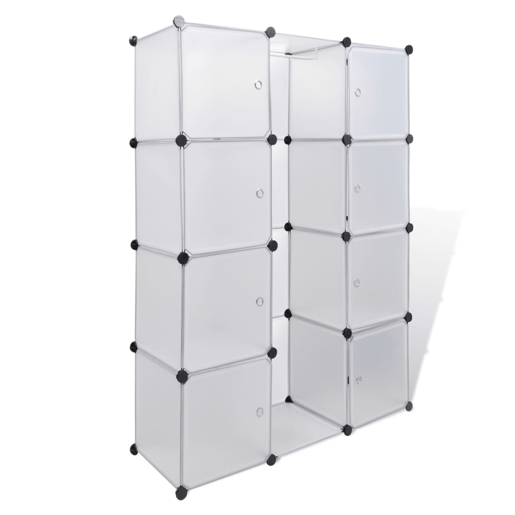 vidaXL Modular Cabinet with 9 Compartments 14.6"x45.3"x59.1" White