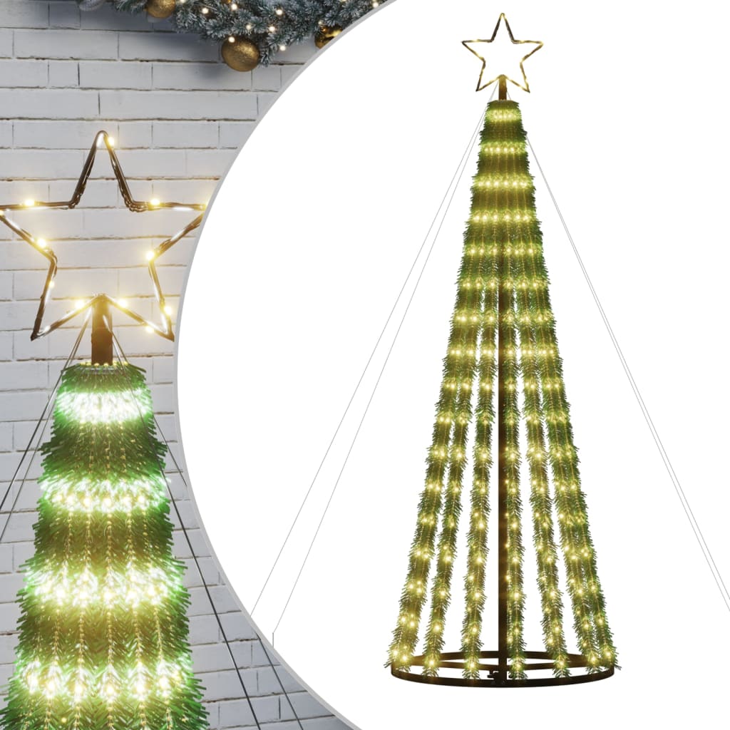 vidaXL Christmas Tree Light Cone 275 LEDs Warm White 70.9"