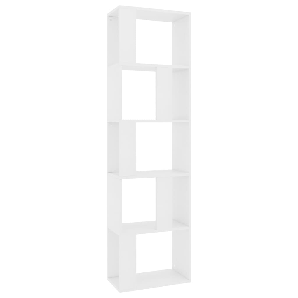 vidaXL Book Cabinet/Room Divider White 17.7"x9.4"x62.6" Engineered Wood