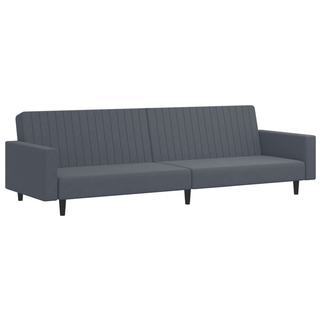 vidaXL 2 Piece Sofa Set Dark Gray Velvet