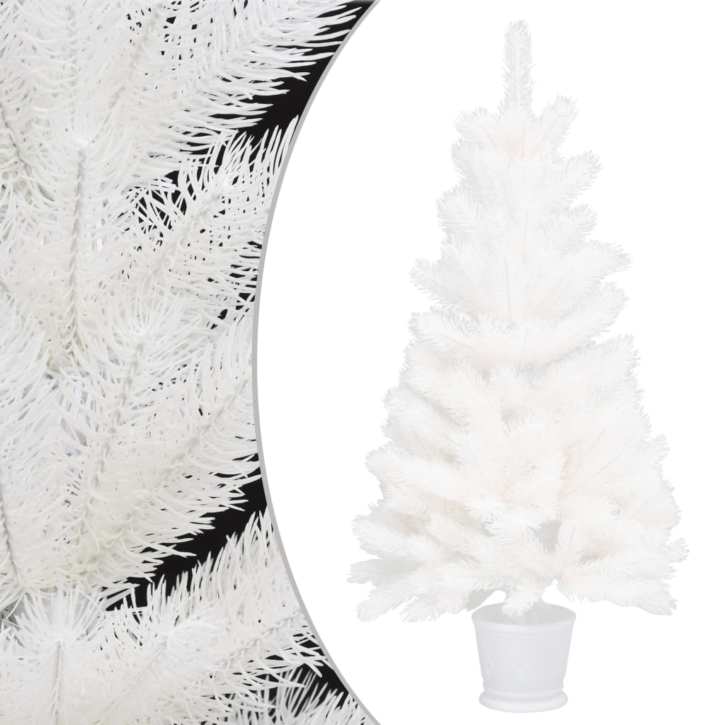 vidaXL Artificial Christmas Tree Lifelike Needles White 35.4"