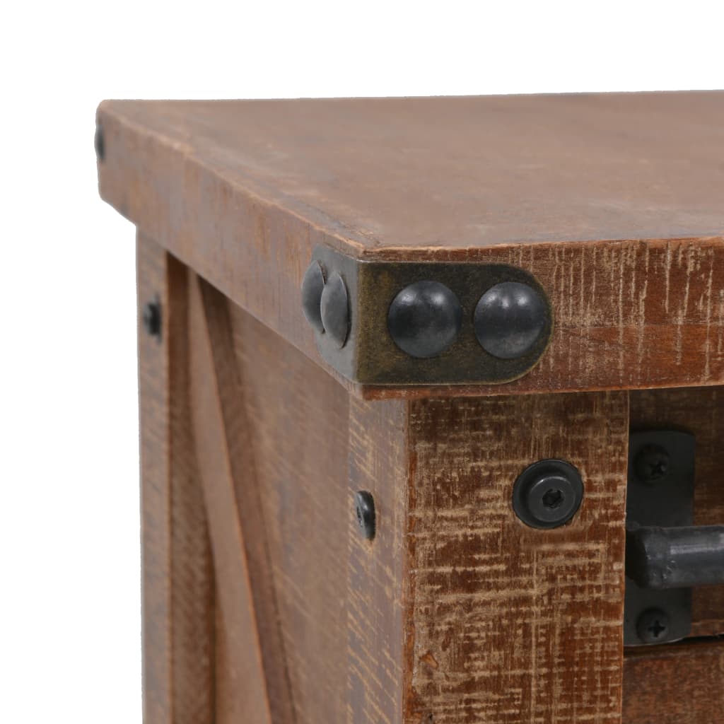 vidaXL Console Table Solid Fir Wood 51.8"x14"x29.5" Brown