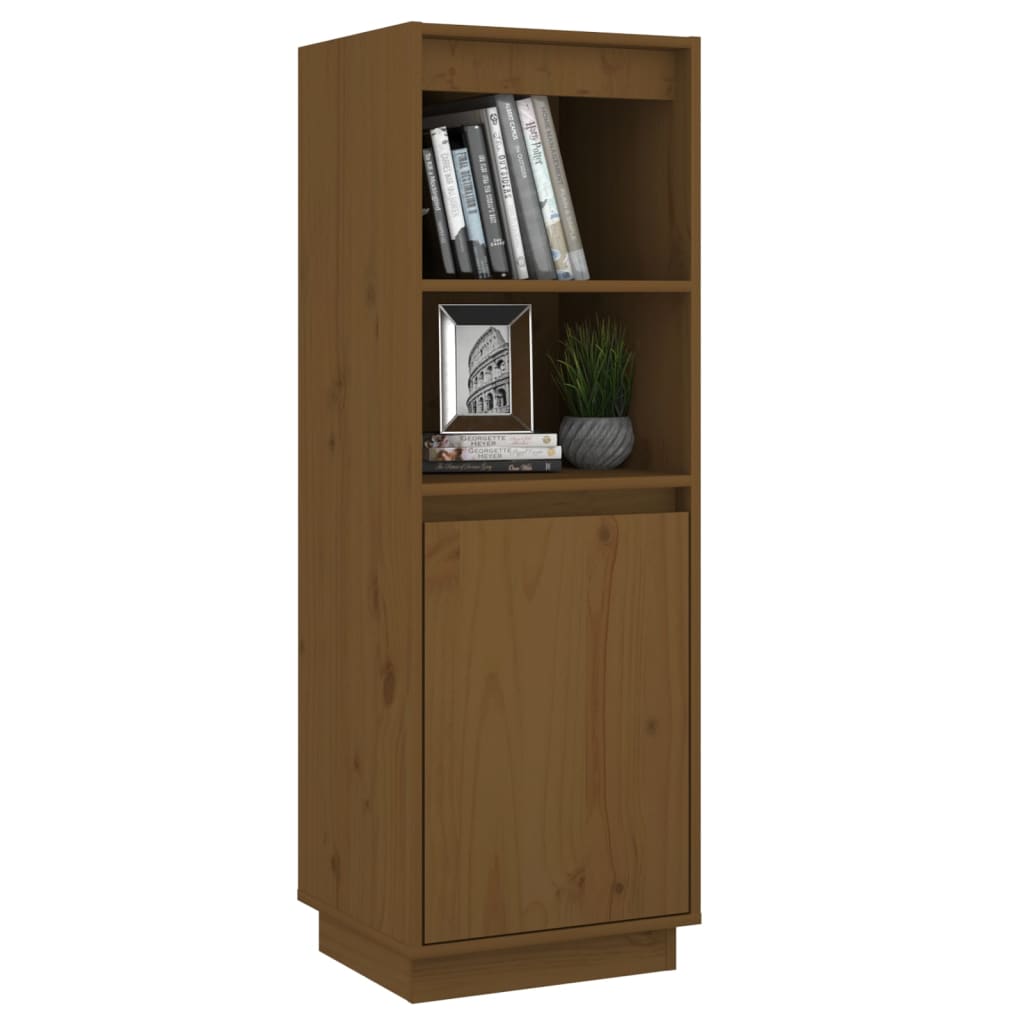 vidaXL Highboard Honey Brown 14.6"x13.4"x43.3" Solid Wood Pine