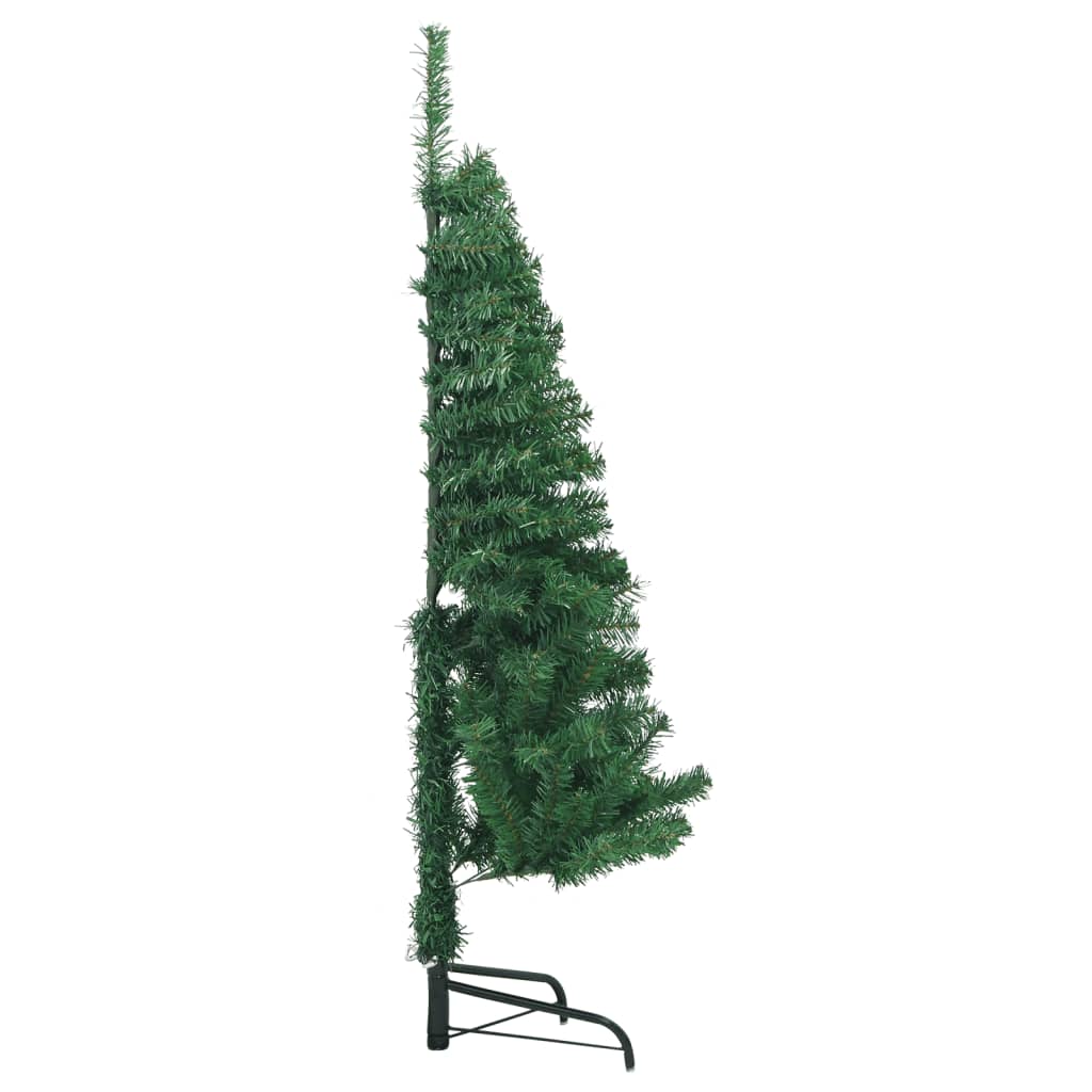 vidaXL Corner Artificial Christmas Tree Green 5 ft PVC