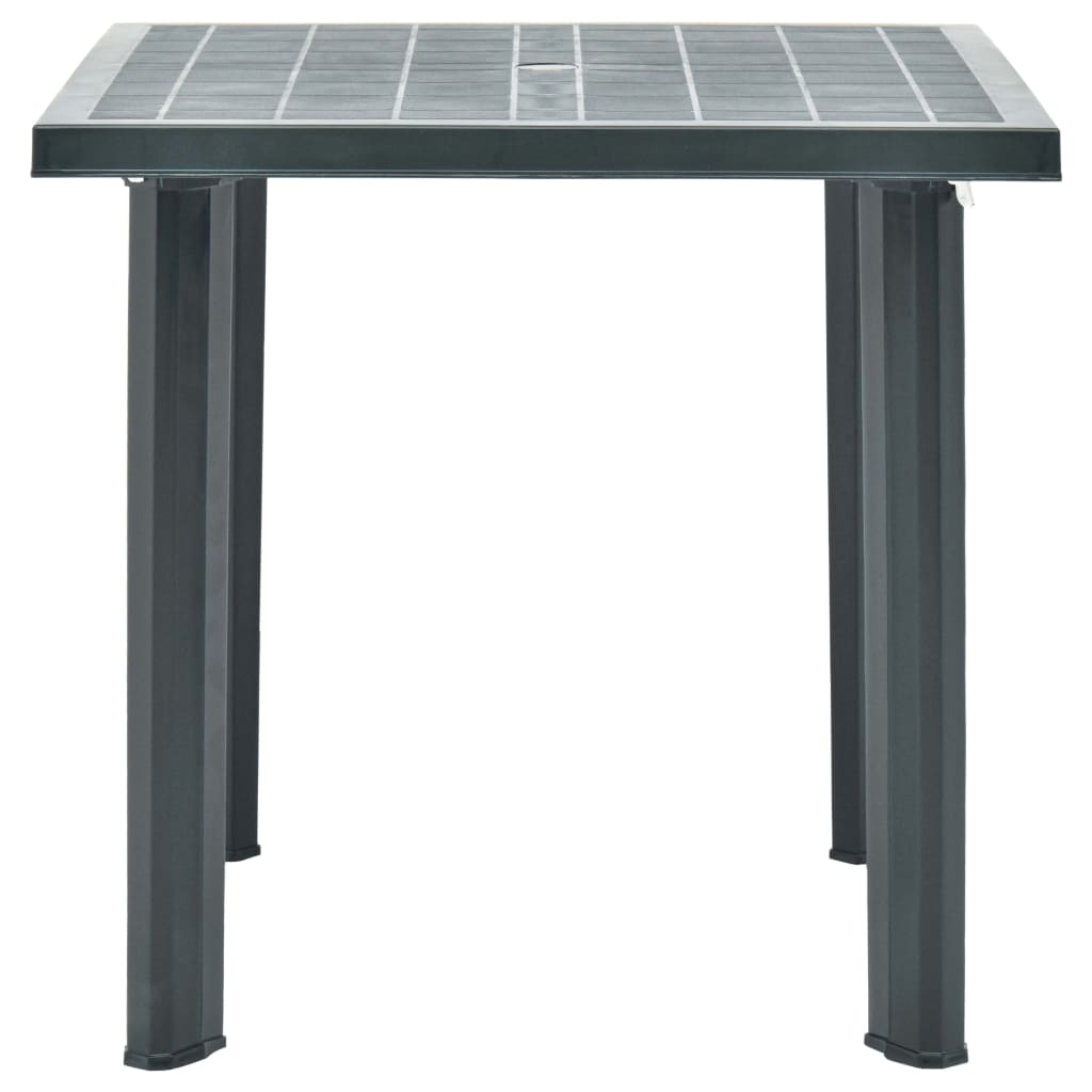 vidaXL Patio Table Green 31.5"x29.5"x28.3" Plastic
