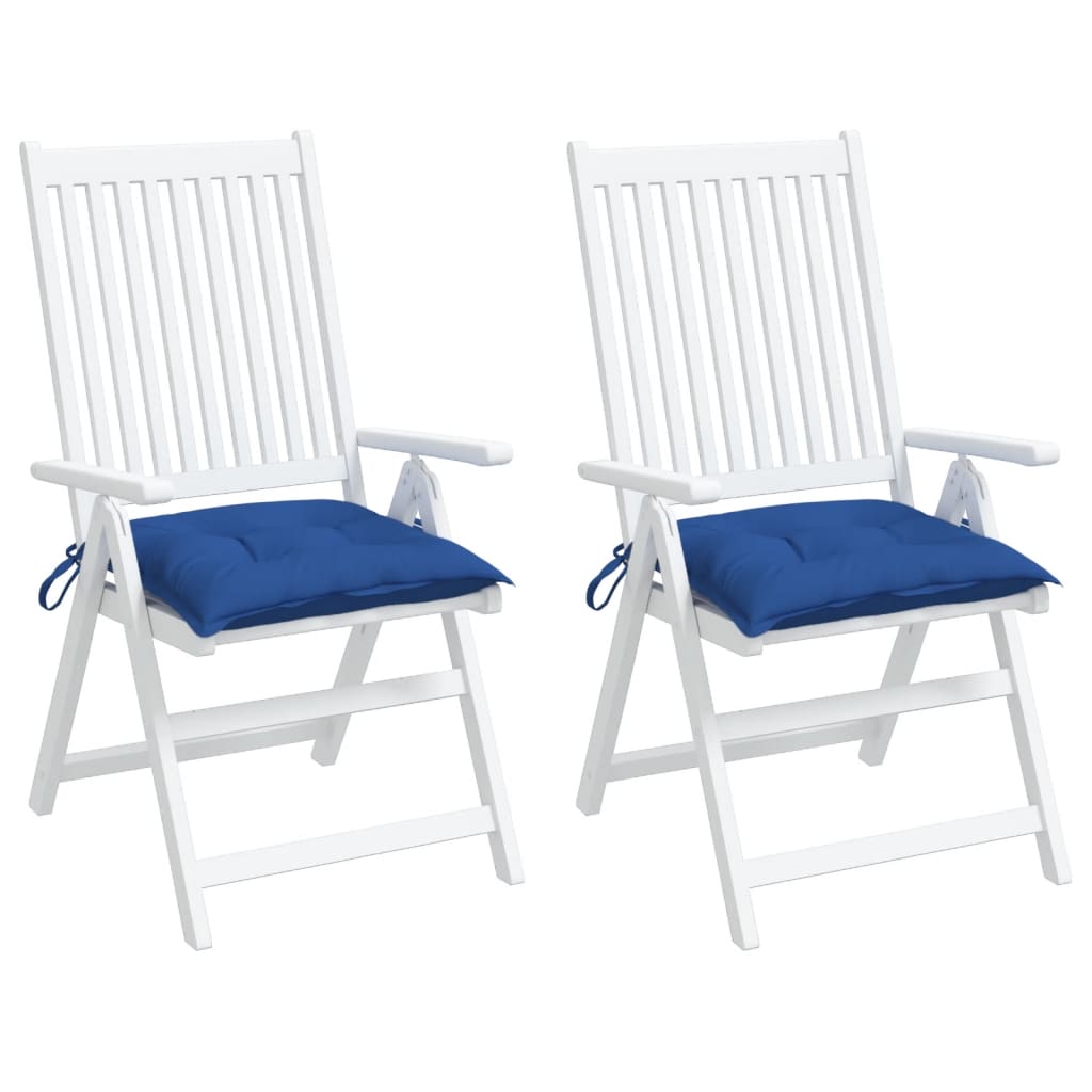 vidaXL Chair Cushions 2 pcs Blue 15.7"x15.7"x2.8" Oxford Fabric
